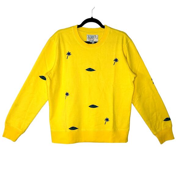 Sandrine Rose Embroidered Terry Knit Pullover Oversized Sweatshirt Women XS NWT - Picture 1 of 12